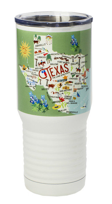 Stainless Steel Tumbler - Texas - 20 oz -Set of 2