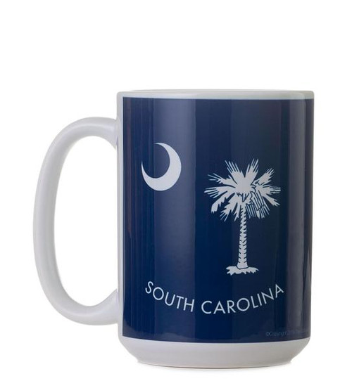 Ceramic Mug - South Carolina Flag - Set of 4