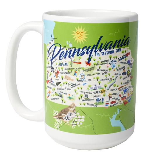 Ceramic Mug - Pennsylvania - Set of 4
