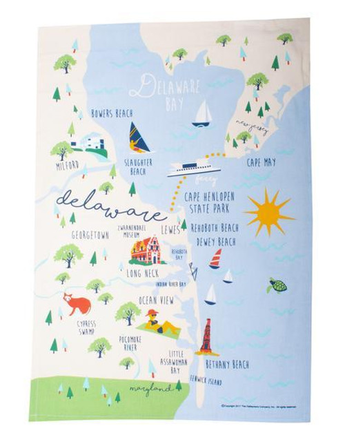 Kitchen Towel - Delaware Beaches - Set of 4