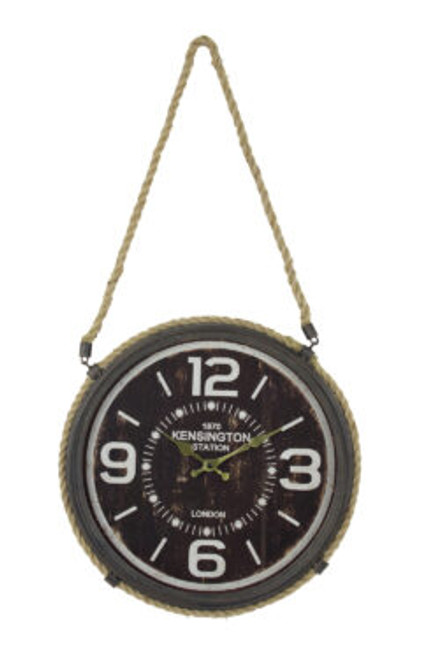 Kensington Station Clock with Rope 16.5"