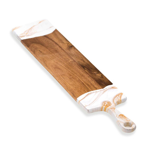 Acacia Baguette Board - White|Grey|Gold (ACB-524-WGG)