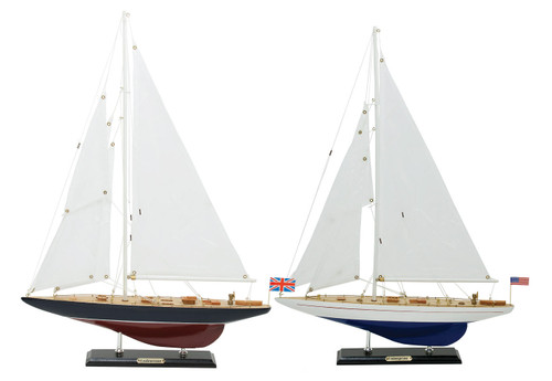 Endeavour & Enterprise Sailboats -21" - Set of 2