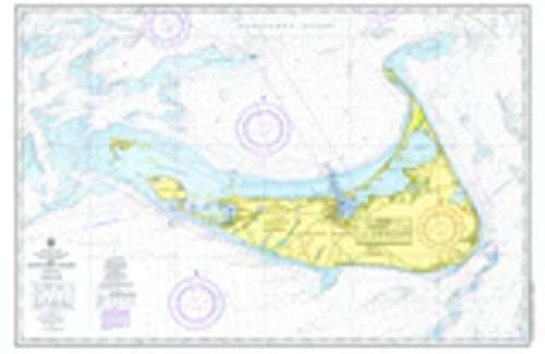 Nantucket, MA Nautical Chart Placemats - Set of 4