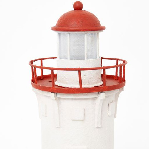 Wooden Lighthouse with LED Light - 12.25"