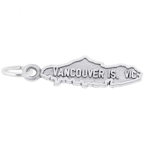 New Vancouver Island Map Charm - 5 Metals Available