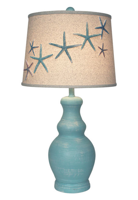 Turquoise Sea Casual Pot - Starfish Shade Table Lamp