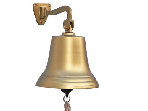Antique Brass Hanging Ship's Bell 15"