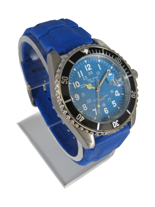Del Mar Men's Sportstrap Blue Face, 200M Watch