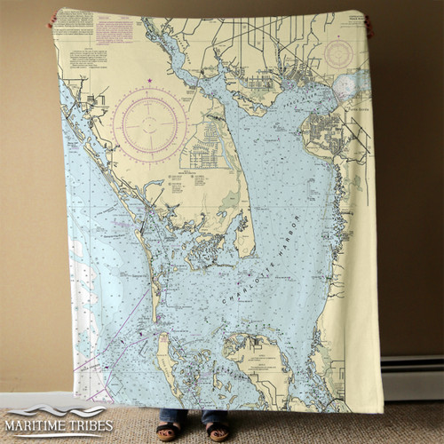 Nautical Chart Blanket – Punta Gorda & Charlotte Harbor, FL