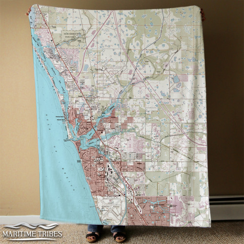 Nautical Chart Blanket – Venice, FL