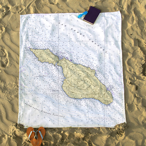 Nautical Chart Blanket – Santa Catalina Island, CA