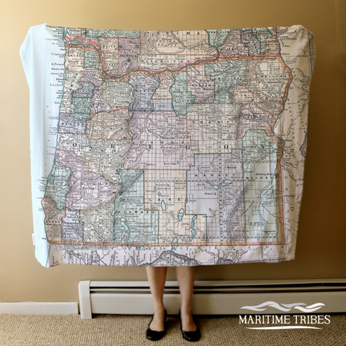 Nautical Chart Blanket – Oregon State
