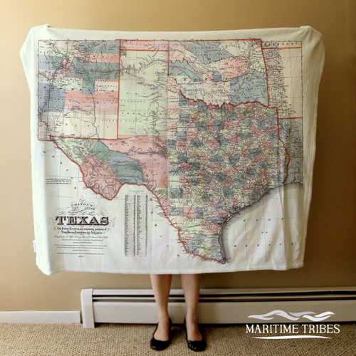 Nautical Chart Blanket – Texas State