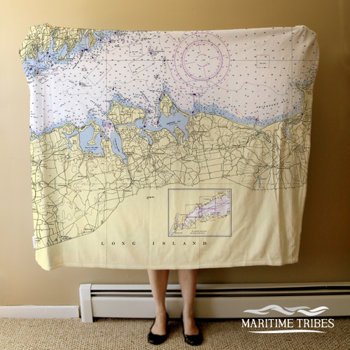 Nautical Chart Blanket – Northport Harbor, NY