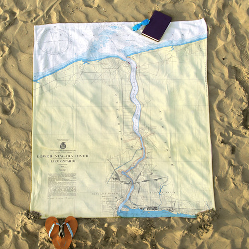 Nautical Chart Blanket – Lower Niagara, NY