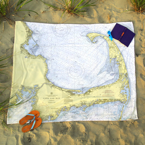 Nautical Chart Blanket - Cape Cod, MA