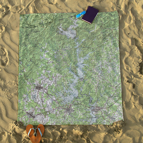 Nautical Chart Blanket - Lake Keowee, SC