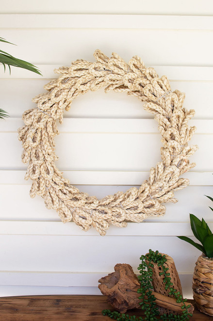Woven Seagrass Rope Wreath - 20"
