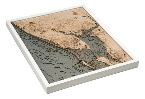 Charlotte Harbor, FL - 3D Nautical Wood Chart