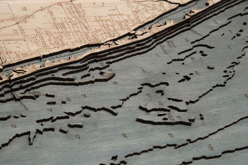 Treasure Coast, FL - 3D Nautical Wood Chart