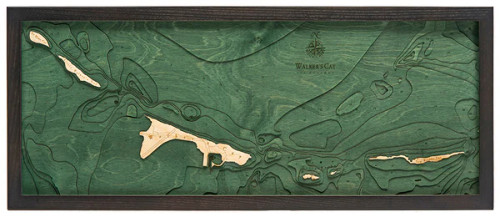 Walker's Cay -  3D Nautical Wood Chart