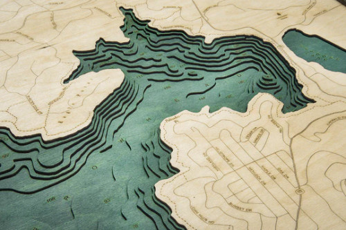 Lake Arrowhead, California - 3D Nautical Wood Chart