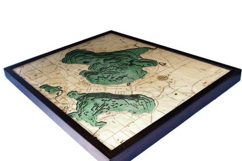 Lake Mendota / Menona (Madison), Wisconsin - 3D Nautical Wood Chart