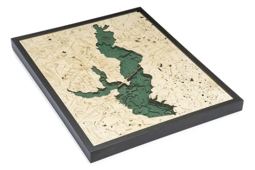 Lake Ray Hubbard, Texas - 3D Nautical Wood Chart