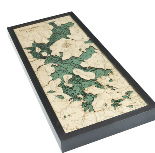 Moosehead Lake, Maine  - 3D Nautical Wood Chart