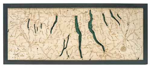 Finger Lakes, New York - 3D Nautical Wood Chart