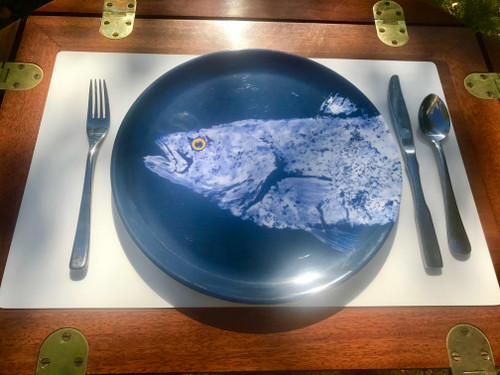 Navy Snapper Plate