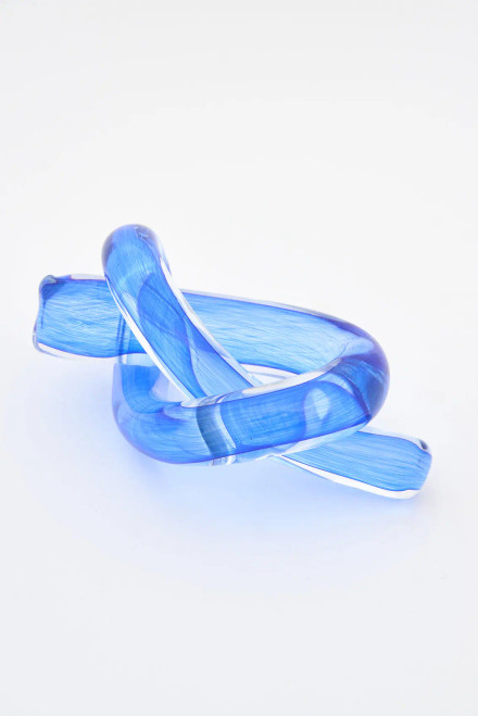 Sailor's Knot Handblown Glass - Blue  6.3"