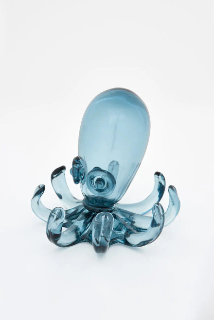 Octopus - Handblown Glass - Small - Blue 7.3"