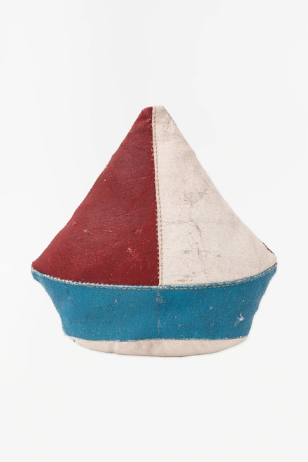 Sailboat Doorstop - Painted Canvas - Blue - Red & White - Set of 2 - 9.8"