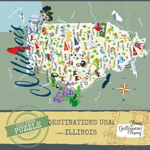 Illinois 1000 Piece Jigsaw Puzzle - 19.6"
