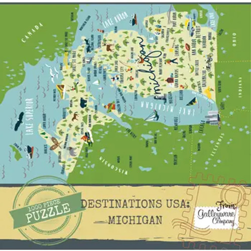Michigan 1000 Piece Jigsaw Puzzle Whimsical - 19.6"