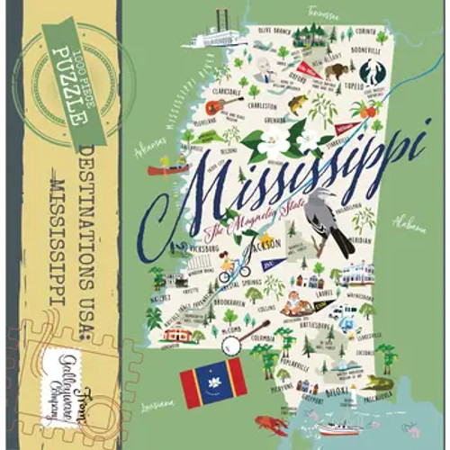 Mississippi 1000 Piece Jigsaw Puzzle - 19.6"