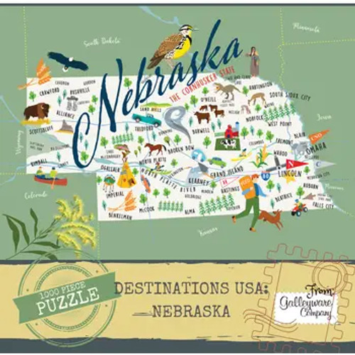 Nebraska 1000 Piece Jigsaw Puzzle - 19.6"