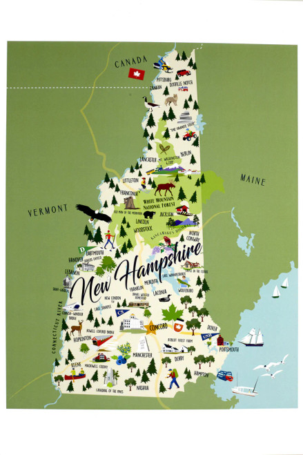 New Hampshire Print - 12" x 18"