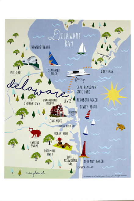 Delaware Beach Print - 12" x 18"