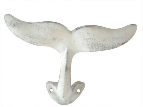 Whale Tail Hooks - Cast Iron Rustic Whitewash - Min of  4