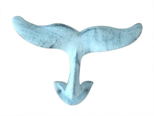 Whale Tail Hooks - Cast Iron Rustic Blue- Min of  4