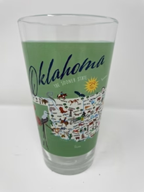 Pint Glass - Oklahoma - Set of 2
