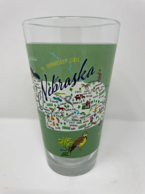 Pint Glass - Nebraska - Set of 2