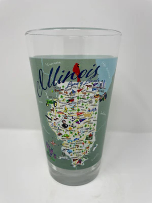 Pint Glass - Illinois - Set of 2
