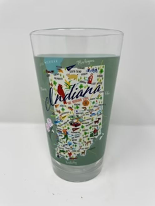 Pint Glass - Indiana - Set of 2