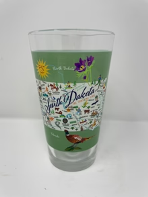 Pint Glass - South Dakota - Set of 2