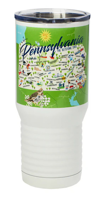 Stainless Steel Tumbler - Pennsylvania - 20 oz - Set of 2