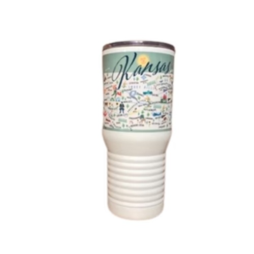 Stainless Steel Tumbler - Kansas - 20 oz - Set of 2